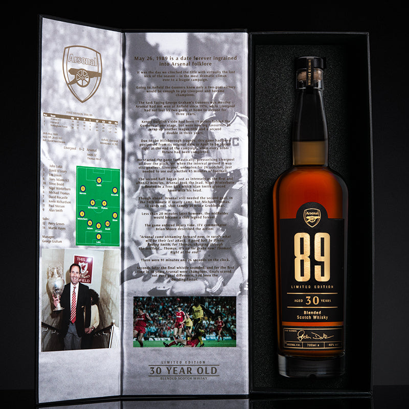 ARSENAL 89 - ANNIVERSARY EDITION 30 YEAR OLD WHISKY - Bohemian Brands