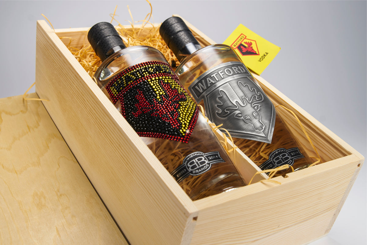 Watford FC Vodka Set - Crystal &amp; Pewter Edition - Bohemian Brands