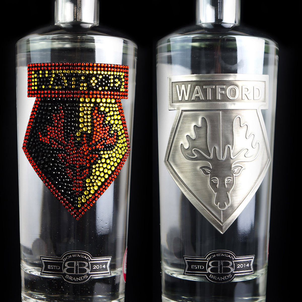 Watford FC Vodka Set - Crystal &amp; Pewter Edition - Bohemian Brands